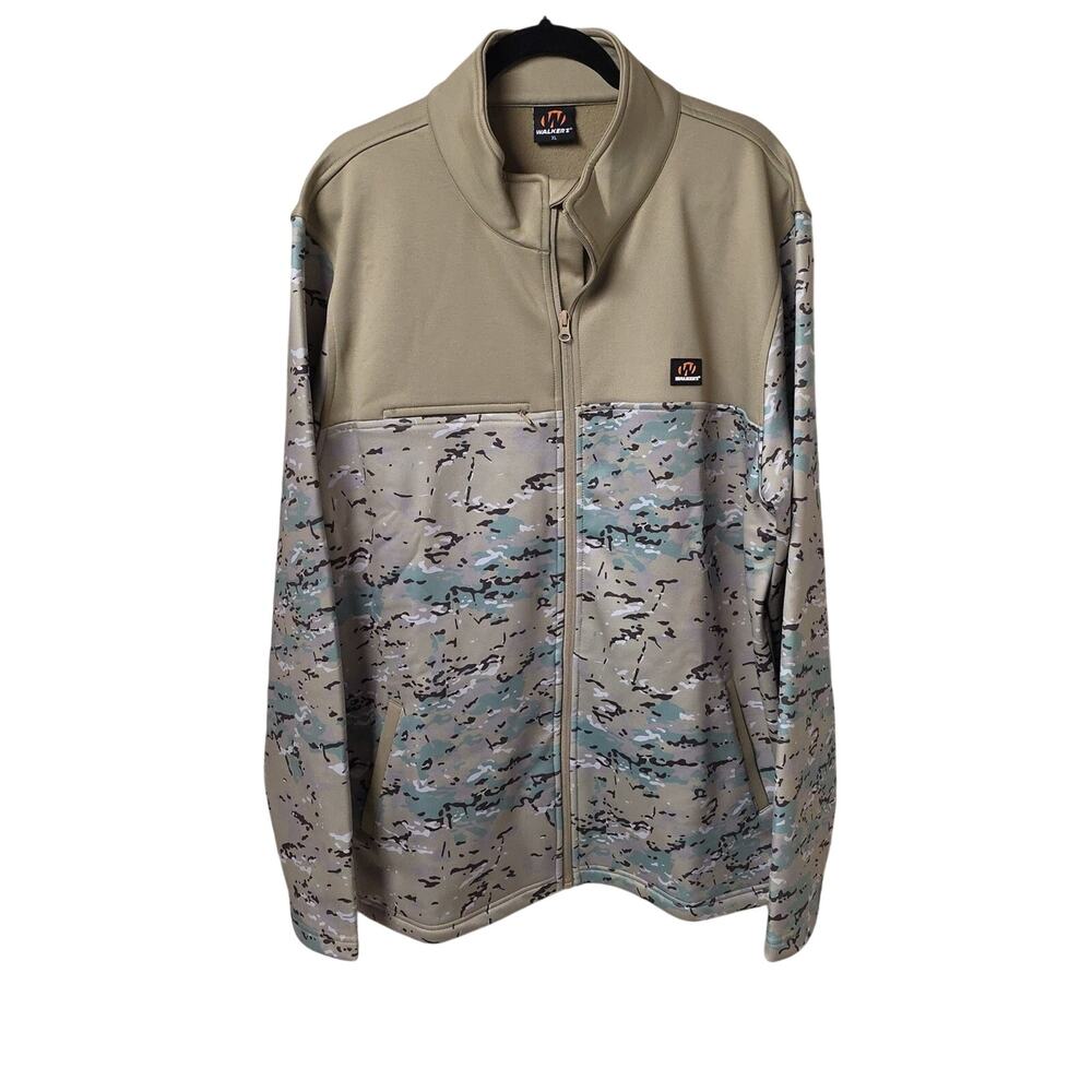 Walker’s Multi Cam Fleece Zip Front Camo Jacket Quicksand Camo Mens Size XL NEW